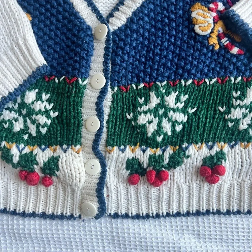 Margules Vintage Women’s Christmas Holiday Seasonal Embroidered Sweater Size M